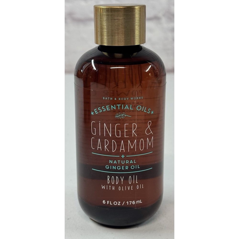 Bath & Body Works Essential Oils Ginger & Cardamom Body Oil 6 oz. Olive Oil